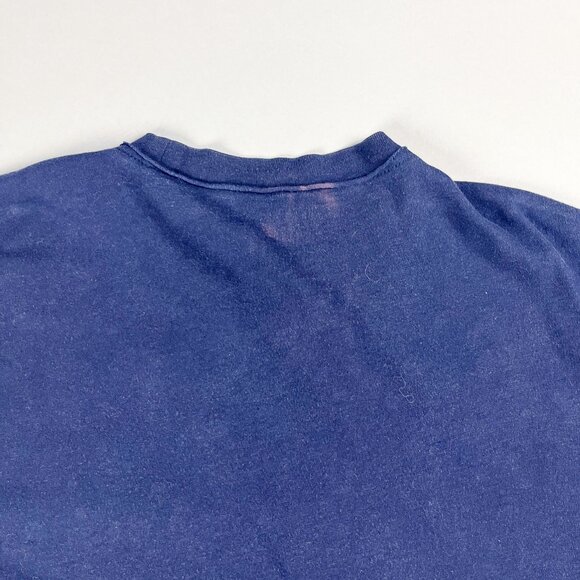 Vintage Graphic T-Shirt | Y2K Blue 'Rock The Casbah' Studded Large Front Graphic - Picture 8 of 8